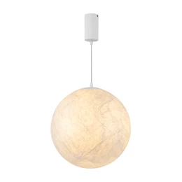 Фото #1 товара Светильник SP-SILKA-HANG-R400-12W Warm2700 (WH, 330 deg, 230V) (Arlight, IP20 Натуральный шелк, 3 года)