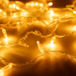 Фото #1 товара Светодиодная гирлянда ARD-STRING-CLASSIC-1000-CLEAR-100LED-PULSE Yellow (230V, 7W) (Ardecoled, IP65)