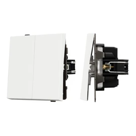 Фото #1 товара Механизм выключателя двухклавишный непроходной SWT-TENDO-MK02-SFPL-WH (230V, 10A) (Arlight, -)