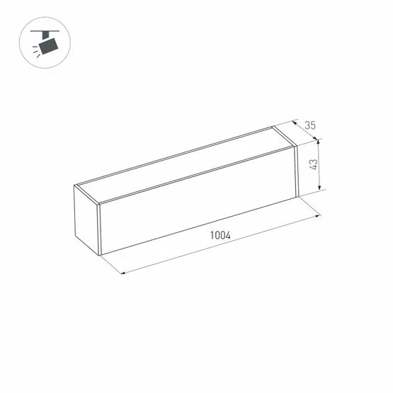 Фото #3 товара Светильник MAG-FLAT-45-L1005-30W Warm3000 (BK, 100 deg, 24V) (Arlight, IP20 Металл, 3 года)