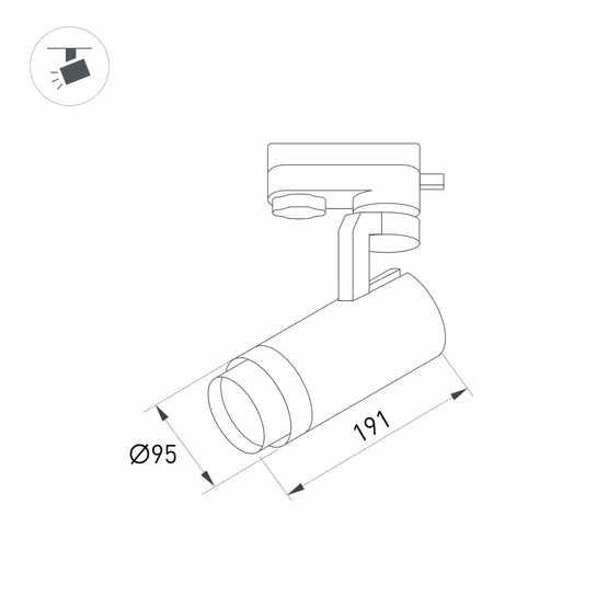 Фото #2 товара Светильник LGD-GELIOS-4TR-R95-40W Warm3000 (BK, 20-60 deg, 230V) (Arlight, IP20 Металл, 3 года)