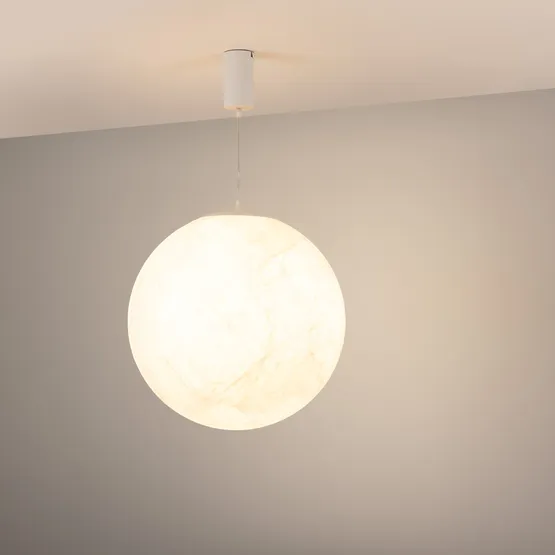 Фото #3 товара Светильник SP-SILKA-HANG-R600-12W Warm2700 (WH, 330 deg, 230V) (Arlight, IP20 Натуральный шелк, 3 года)