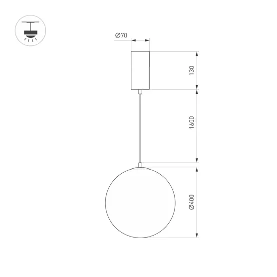 Фото #4 товара Светильник SP-SILKA-HANG-R400-12W Warm2700 (WH, 330 deg, 230V) (Arlight, IP20 Натуральный шелк, 3 года)