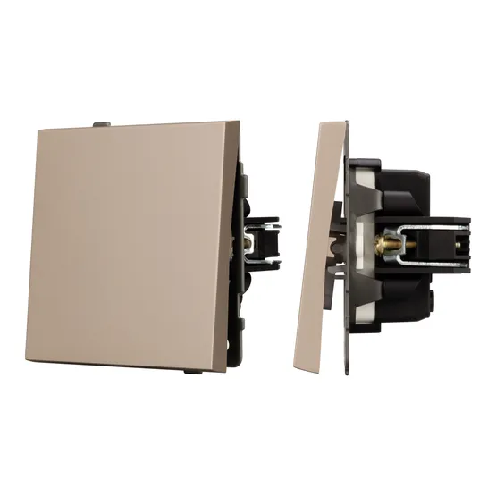 Фото #1 товара Механизм выключателя одноклавишный непроходной SWT-TENDO-MK01-PL-GD (230V, 10A) (Arlight, -)