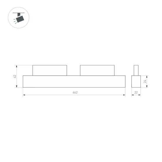 Фото #6 товара Светильник MAG-ORIENT-FLAT-L465-12W Warm3000 (WH, 80 deg, 48V) (Arlight, IP20 Металл, 5 лет)