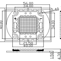 Фото #2 товара Мощный светодиод ARPL-50W-EPA-5060-PW (1750mA) (Arlight, -)