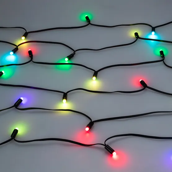 Фото #2 товара Светодиодная гирлянда Нить Смарт ARD-MOOD-CLASSIC-10000-BLACK-48LED RGBY-SPI (230V, 8W, Tuya Wi-Fi) (Ardecoled, IP65)