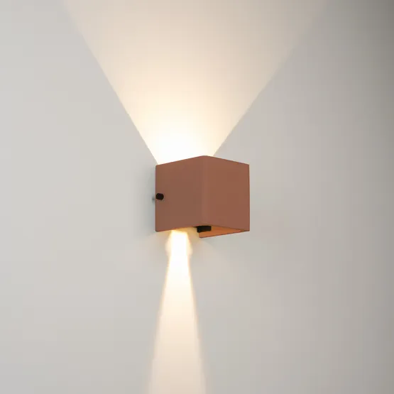 Фото #3 товара Светильник LGD-PERAN-WALL-S120x120-6W Warm3000 (Beige red, 0-80 deg, 230V) (Arlight, IP65 Бетон, 3 года)