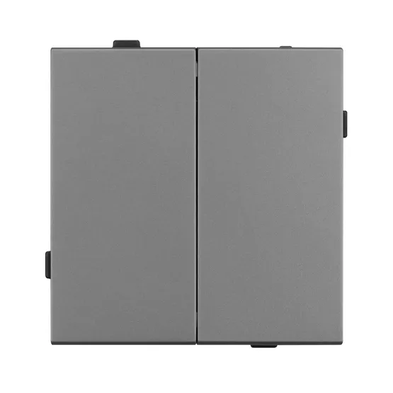 Фото #2 товара Механизм выключателя двухклавишный проходной SWT-TENDO-MKP2-PL-GR (230V, 10A) (Arlight, -)