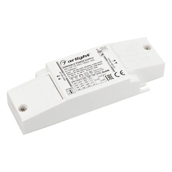 Фото #1 товара Блок питания ARJ-SP-10-PFC-TRIAC-INS (10W, 16-29V, 0.2-0.35A) (Arlight, IP20 Пластик, 5 лет)