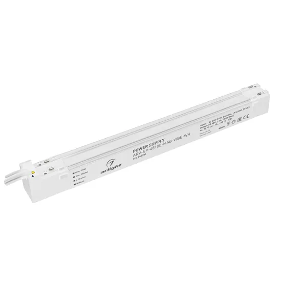 Фото #1 товара Блок питания ARV-SP-48100-MAG-VIBE-WH (48V, 2.1A, 100W) (Arlight, IP20 Пластик, 5 лет)