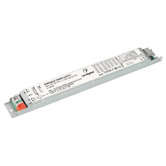 Фото товара Блок питания ARJ-SP-50-PFC-1-10V-DALI2-PD (50W, 12-73V, 0.6-1.2A) (Arlight, IP20 Металл, 5 лет)