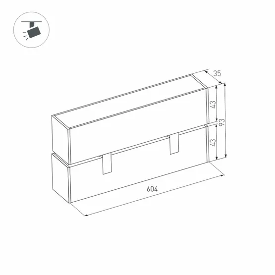 Фото #2 товара Светильник MAG-FLAT-FOLD-45-S605-18W Day4000 (BK, 100 deg, 24V) (Arlight, IP20 Металл, 3 года)