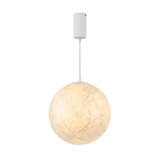 Фото #1 товара Светильник SP-SILKA-HANG-R300-7W Warm2700 (WH, 330 deg, 230V) (Arlight, IP20 Натуральный шелк, 3 года)