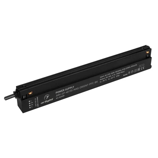 Фото товара Блок питания ARV-SP-48150-MAG-ORIENT-PFC-BK (48V, 3.1A, 150W) (Arlight, IP20 Пластик, 5 лет)