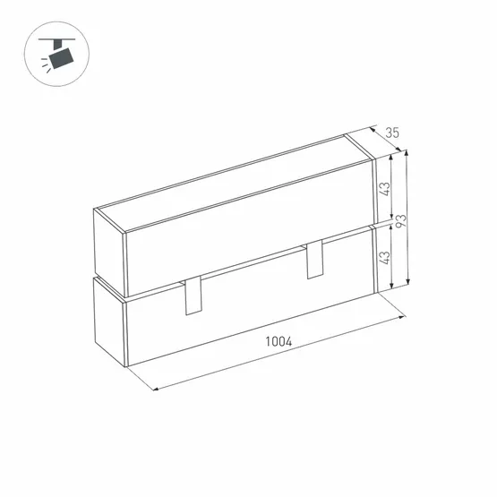 Фото #2 товара Светильник MAG-FLAT-FOLD-45-S1005-30W Warm3000 (BK, 100 deg, 24V) (Arlight, IP20 Металл, 3 года)