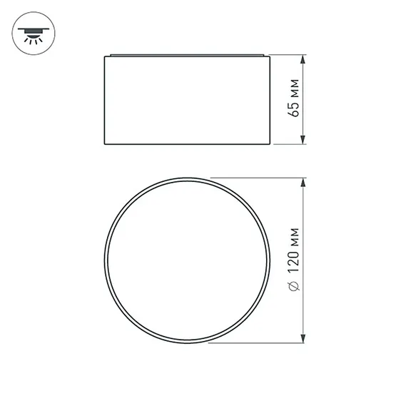 Фото #8 товара Светильник SP-RONDO-120B-12W Day White (Arlight, IP40 Металл, 3 года)