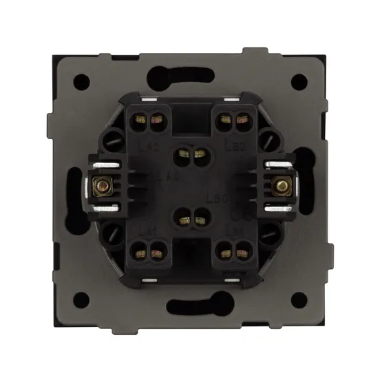 Фото #3 товара Механизм выключателя двухклавишный проходной SWT-TENDO-MKP2-PL-GR (230V, 10A) (Arlight, -)