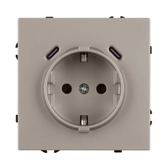 Фото #2 товара Механизм розетки с USB зарядкой SCT-NOBE-MUCC-SFPL-CA (230V, 16A) (Arlight, -)