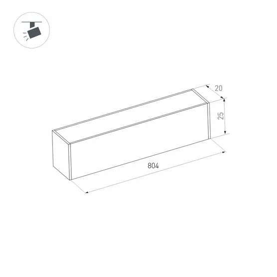 Фото #6 товара Светильник MAG-FLAT-25-L800-24W Warm3000 (BK, 100 deg, 24V) (Arlight, IP20 Металл, 3 года)