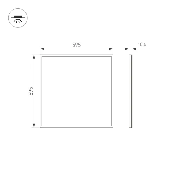 Фото #6 товара Панель IM-S600x600-40W Warm3000 (WH, 120 deg, 230V) (Arlight, IP40 Металл, 3 года)