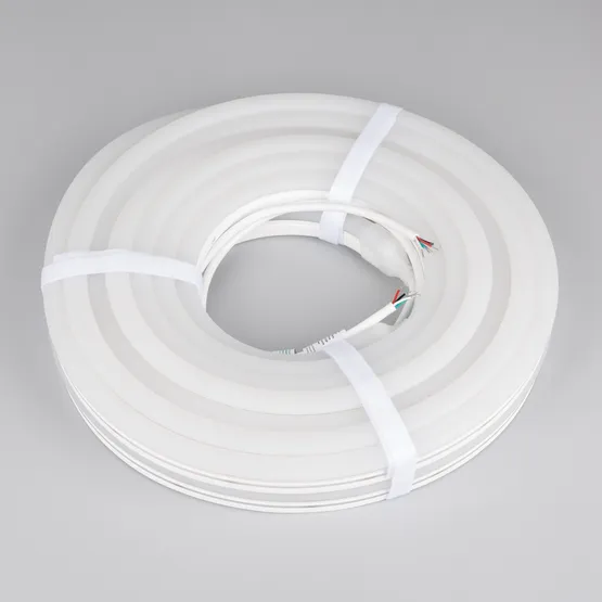 Фото #8 товара Светодиодная лента герметичная MOONLIGHT-PRO-SIDE-X336-12x24mm 24V RGBW-Warm (12 W/m, IP68, 10m, wire x2) (Arlight, Вывод прямой, 5 лет)