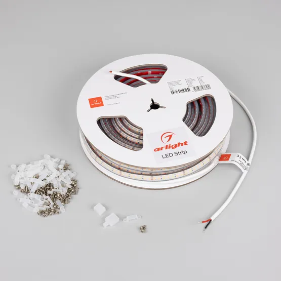 Фото #2 товара Светодиодная лента герметичная RTW-PFS-A140-12mm 48V White6000 (12 W/m, IP68, 20m) (Arlight, -)
