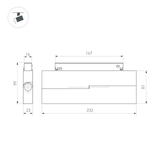 Фото #3 товара Светильник MAG-ORIENT-FLAT-FOLD-S230-12W Day4000 (BK, 80 deg, 48V) (Arlight, IP20 Металл, 5 лет)