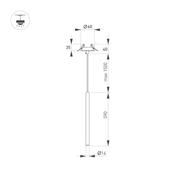 Фото #4 товара Светильник подвесной SP-UMBRA-V-L600-10W Warm3000 (Черный, 120 deg, 230V) (Arlight, IP20 Металл, 3 года)