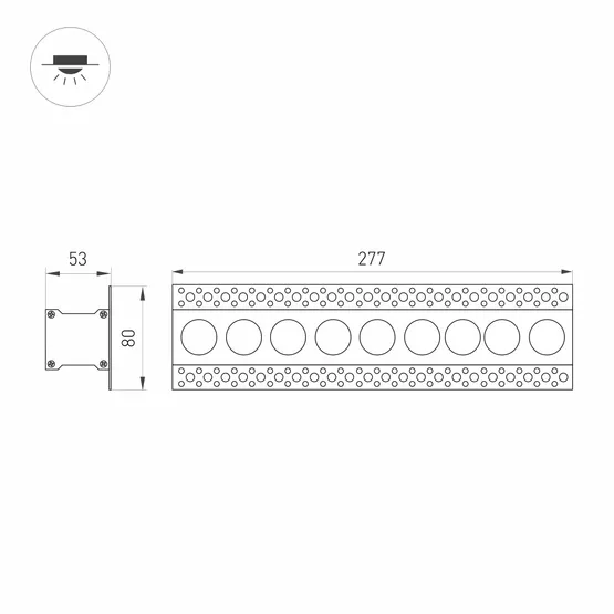 Фото #6 товара Светильник MS-ORIENT-BUILT-TRIMLESS-TC-S38x277-20W Day4000 (WH-BK, 30 deg, 230V) (Arlight, IP20 Металл, 5 лет)