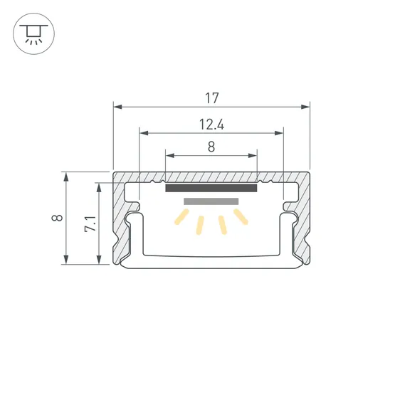 Фото #4 товара Набор для светодиодной подсветки ARL-KIT-SLIM-FC 24V Day4000 (14 W/m, IP20, 2m) (Arlight, Алюминий+пластик)