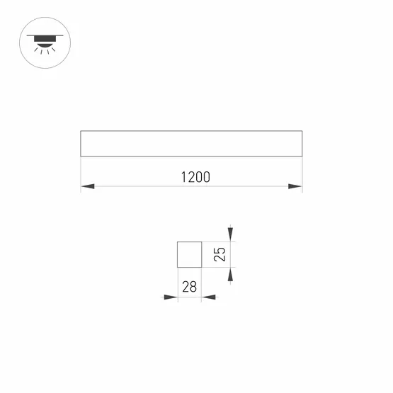 Фото #6 товара Светильник SNAP-STARLINE-LASER-S1200-26W Warm3000 (WH-WH, 80 deg, 48V) (Arlight, IP40 Металл, 3 года)