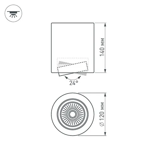 Фото #10 товара Светильник SP-FOCUS-R120-16W Day White (Arlight, IP20 Металл, 3 года)