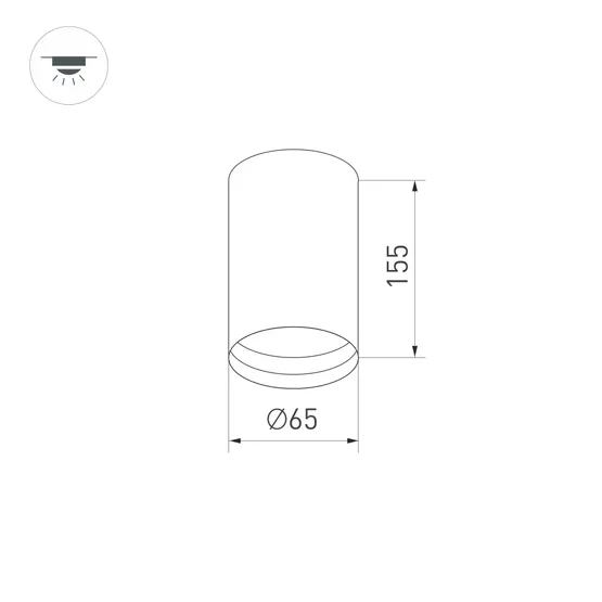 Фото #10 товара Корпус SP-POLO-SURFACE-R65 (WH, 1-3, 200mA) (Arlight, IP20 Металл, 5 лет)