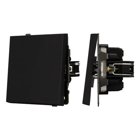 Фото #1 товара Механизм выключателя одноклавишный проходной SWT-TENDO-MKP1-SFPL-BK (230V, 10A) (Arlight, -)