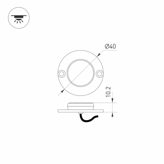 Фото #6 товара Светильник ART-DECK-LAMP-R40-1W Warm3000 (SL, 120 deg, 12-24V) (Arlight, IP67 Металл, 3 года)