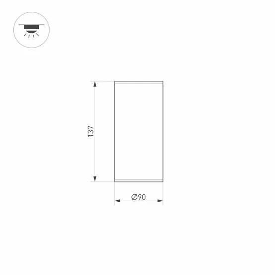 Фото #3 товара Светильник LGD-FORMA-SURFACE-R90-12W Day4000 (BK, 44 deg, 230V) (Arlight, IP54 Металл, 3 года)