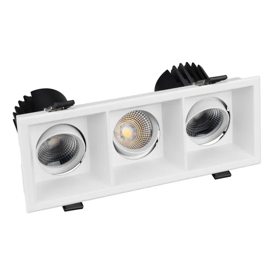 Фото #4 товара Светильник MS-FLOW-BUILT-S230x85-3x12W Warm3000 (WH, 15 deg, 230V) (Arlight, IP20 Металл, 5 лет)