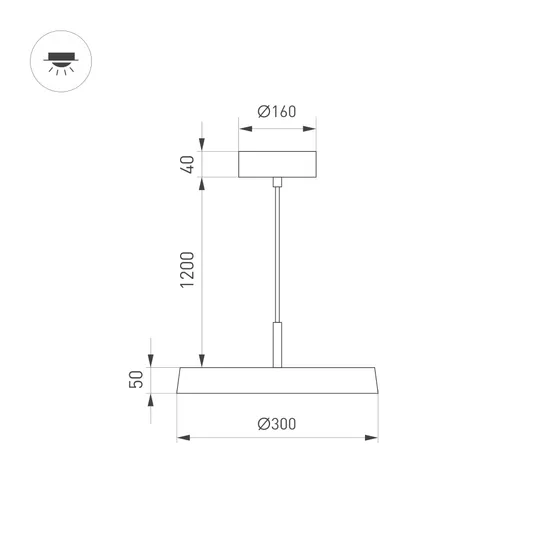 Фото #4 товара Светильник SP-ELEGANT-R300-17W Warm3000 (WH, 120 deg, 230V) (Arlight, IP20 Металл, 3 года)