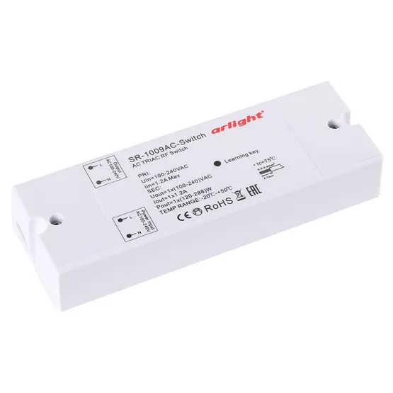 Фото товара Контроллер-выключатель SR-1009AC-SWITCH (230V, 1.2A) (Arlight, IP20 Пластик, 3 года)