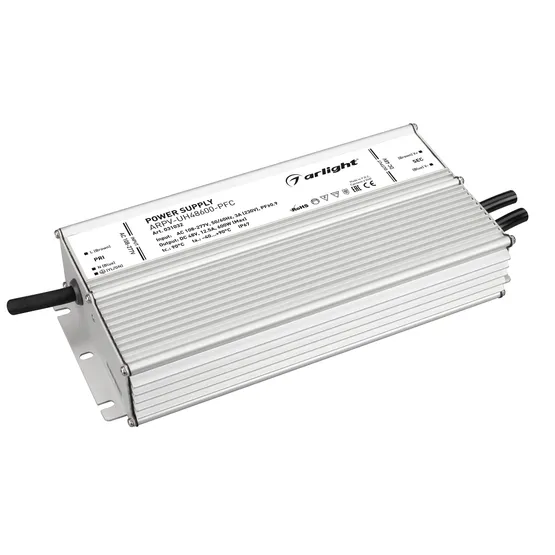 Фото #1 товара Блок питания ARPV-UH48600-PFC (48V, 12.5A, 600W) (Arlight, IP67 Металл, 7 лет)