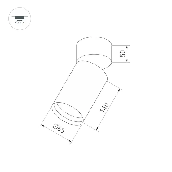 Фото #11 товара Светильник SP-POLO-SURFACE-FLAP-R65-8W Warm3000 (WH-BK, 40 deg) (Arlight, IP20 Металл, 3 года)