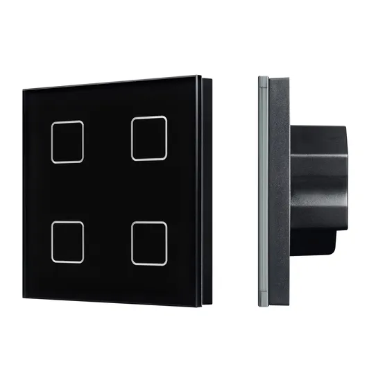 Фото товара INTELLIGENT ARLIGHT Сенсорная панель DALI-301-11-IN Black (BUS/24V, Backlight) (IARL, IP20 Пластик, 5 лет)