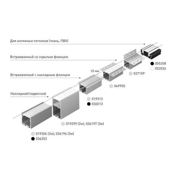 Фото #4 товара Профиль LINIA32-FANTOM-2000 ANOD (Arlight, Алюминий)