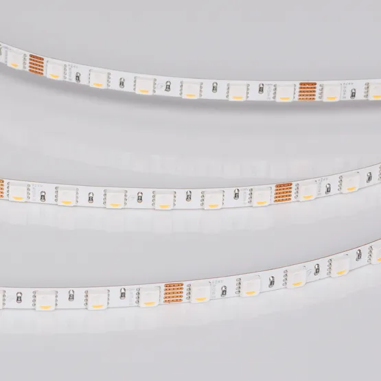 Фото #5 товара Светодиодная лента RT-H96-5mm 24V RGBW-Warm-4-in-1 (10 W/m, IP20, 5m) (Arlight, узкая)