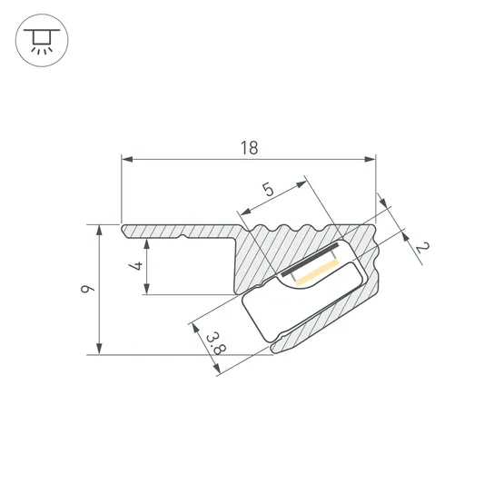 Фото #4 товара Профиль SL-MINI-SHELF-H9-2000 ANOD OLIVE GREY (Arlight, Алюминий)