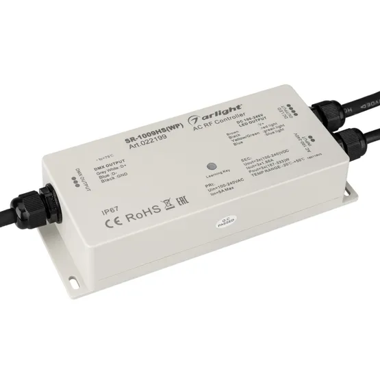 Фото товара Контроллер SR-1009HSWP (230V, 3x1.66A) (Arlight, IP67 Пластик, 3 года)