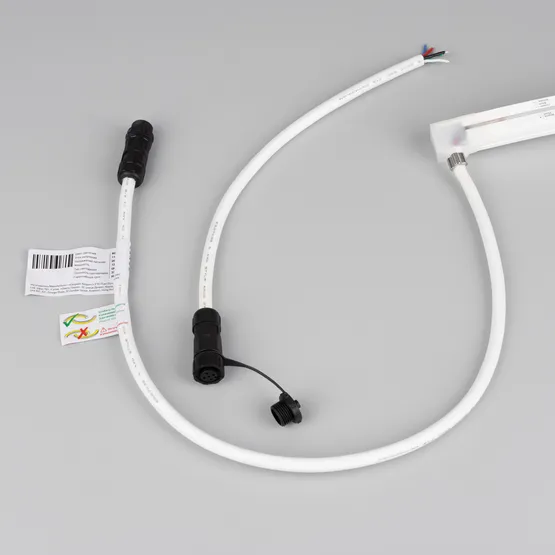 Фото #6 товара Светодиодная лента герметичная MOONLIGHT-PRO-TOP-X336-16x16mm 24V RGBW-Warm (12 W/m, IP67, 10m, wire x2) (Arlight, Вывод боковой, 5 лет)