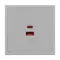 Минифото #3 товара Механизм розетки с быстрой USB зарядкой SCT-NOBE-MUAC-SFPL-FC-IS (65W, QC3) (Arlight, Никель)