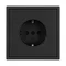 Минифото #3 товара Механизм электрической розетки SCT-NOBE-MEU1-SFPL-BK (230V, 16A) (Arlight, Черный оникс)